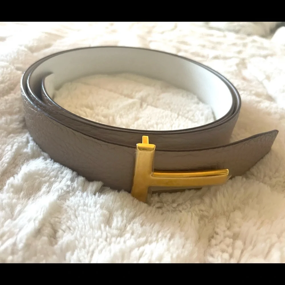T-buckle leather belt - Picture 8 of 8
